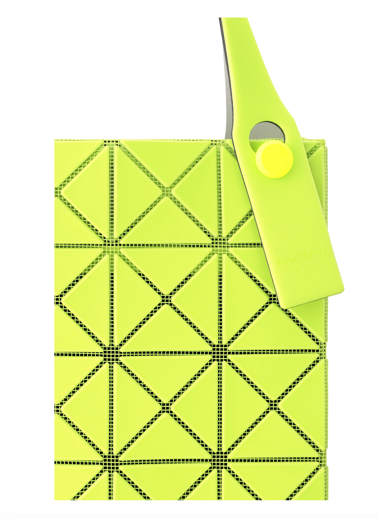 BAO BAO ISSEY MIYAKE 日本三宅一生 PRISM系列荧光黄绿色小方盒 迷你托特包