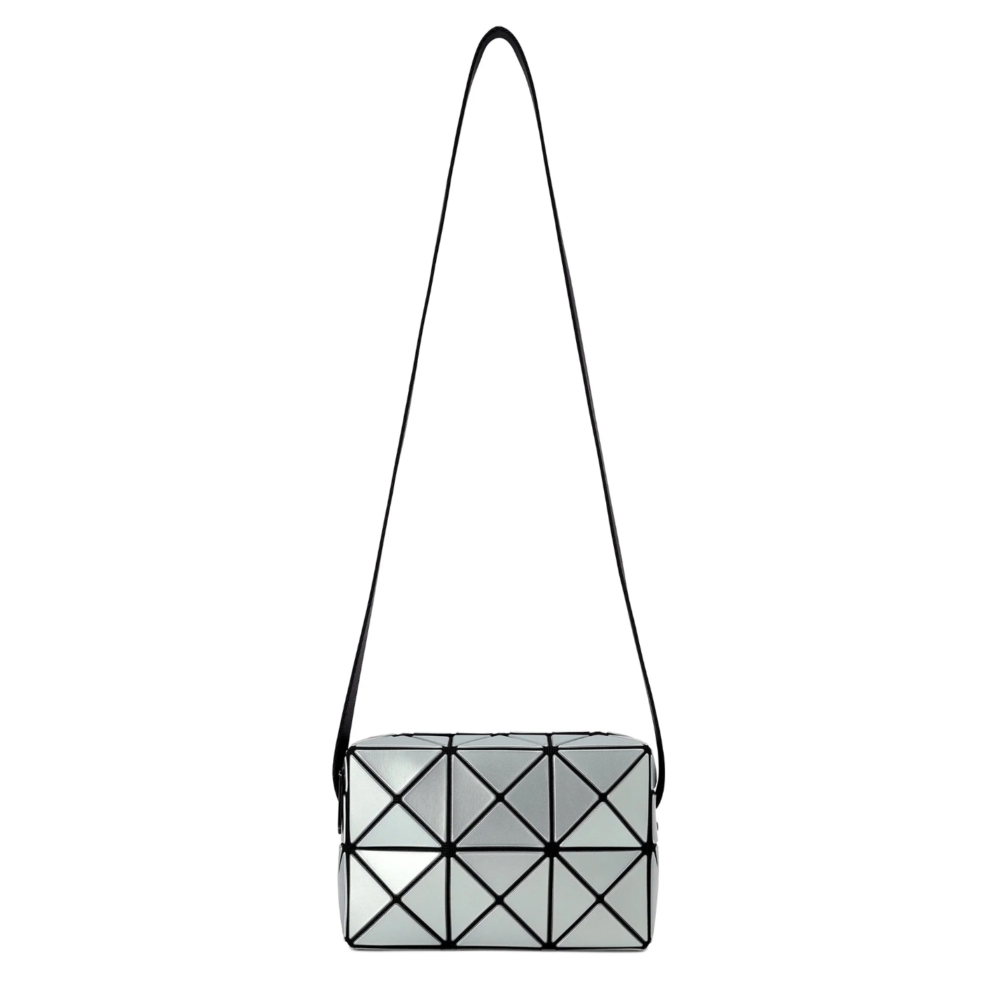 ISSEY MIYAKE 日本三宅一生 丘比特包 小方盒 斜背肩带可调节 BB56AG671 金属淡蓝限定色