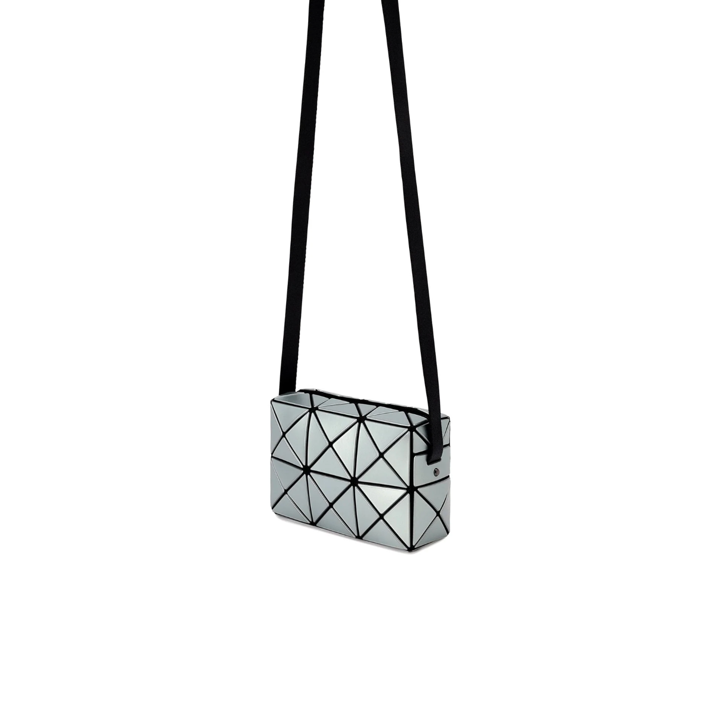 ISSEY MIYAKE 日本三宅一生 丘比特包 小方盒 斜背肩带可调节 BB56AG671 金属淡蓝限定色