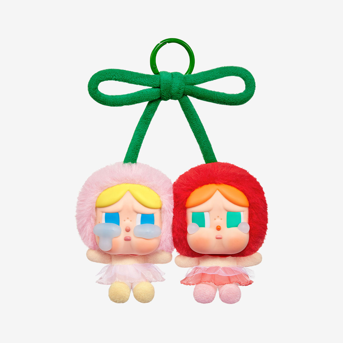泡泡玛特CRYBABY Crying For Love 哭娃樱桃搪胶吊卡挂件 Love You Cherry Much
