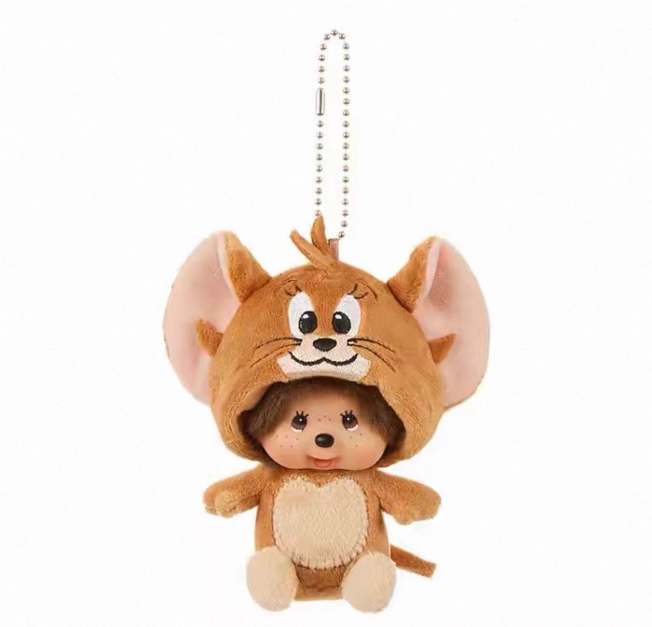 日本Monchhichi蒙奇奇猫和老鼠 杰瑞款挂件