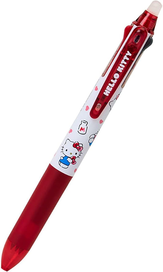 日本百乐三丽鸥Sanrio Frixion Ball 3 Slim Hello Kitty 圆珠笔0.38mm黑色红色蓝色按动式