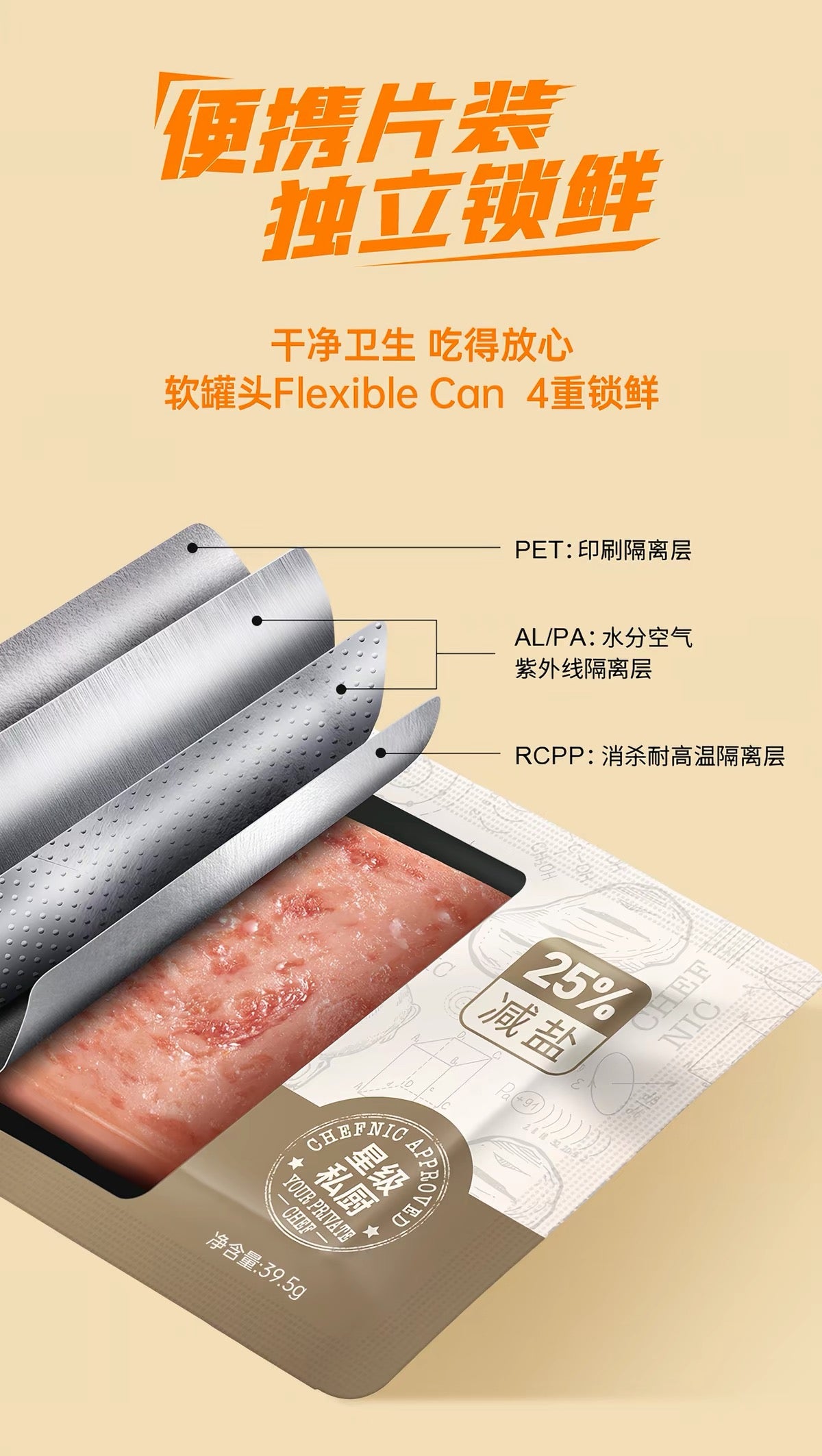 锋味派 黑猪肉午餐肉 原味8片装