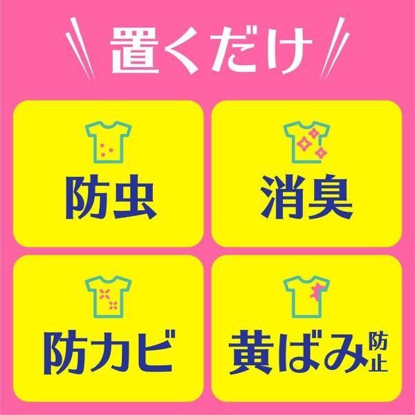 日本Earth 安速樟脑丸 衣柜防霉防虫防潮除味驱虫 48包入 1年用 花香味