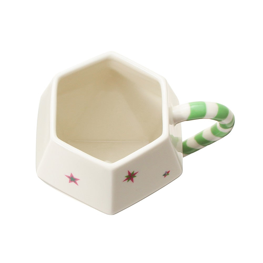 日本星巴克圣诞限定多边形马克杯 355ml