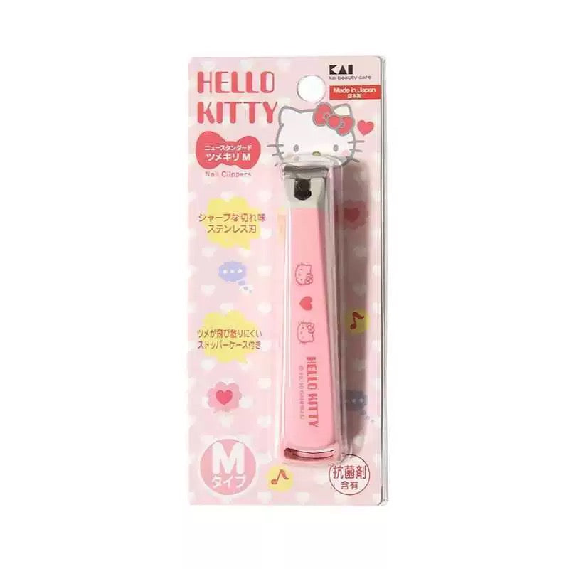 日本KAI贝印不锈钢防飞溅指甲刀指甲剪指甲钳 Hello Kitty图案