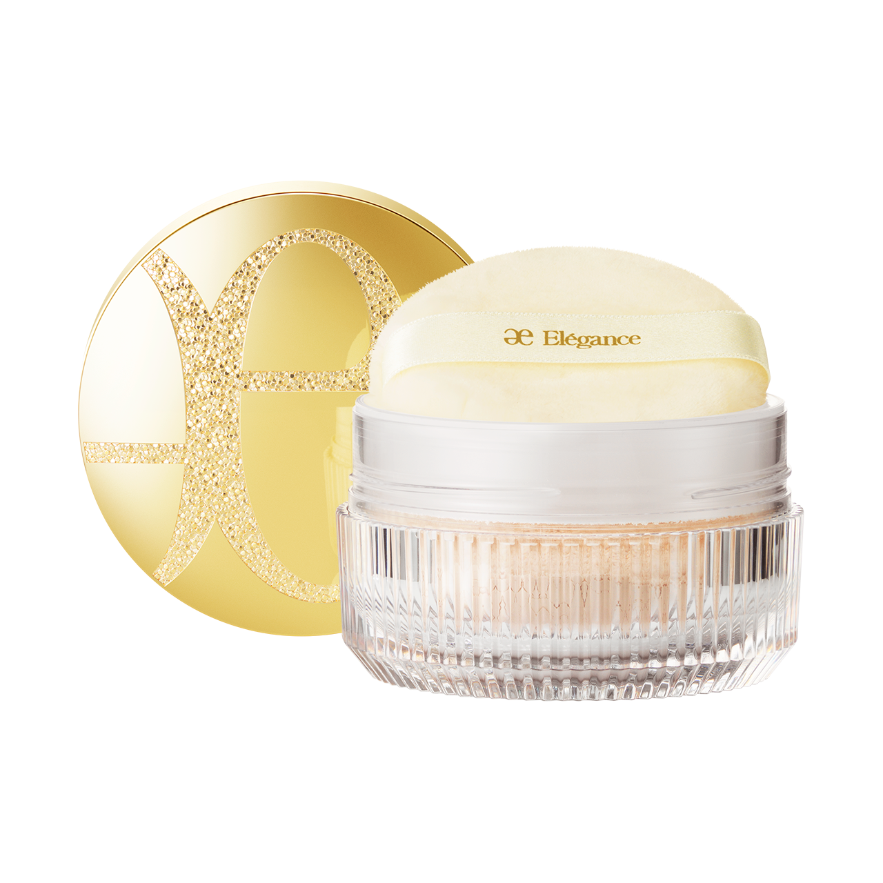 日本ELEGANCE 雅莉格丝 新优雅美肌羽绒粉扑定妆散蜜粉20g SPF10 PA+ 明亮肤色#002