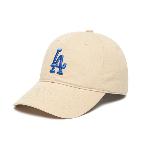 韩国MLB 「LA DODGERS」浅卡其色蓝色大标 棒球帽