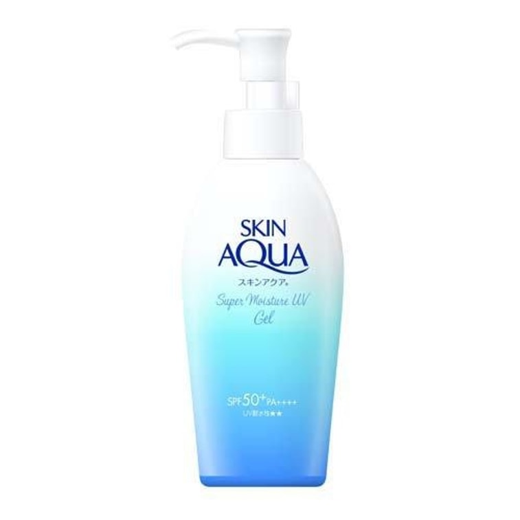 日本ROHTO乐敦 SKIN AQUA 保湿水盈水感按压式防晒霜 SPF50+ PA++++ 140g