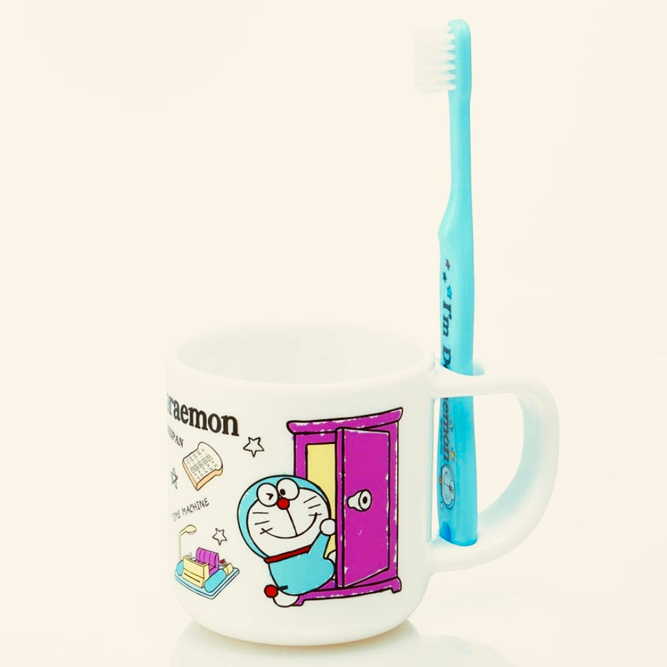 日本Skater儿童哆啦A梦牙刷杯套装3-5岁