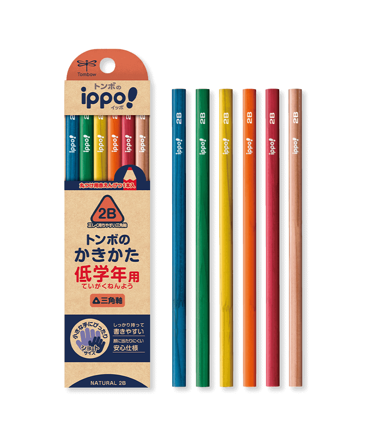 日本Tombow ippo! 蜻蜓牌好握三角铅笔组合11+1支 低年级用