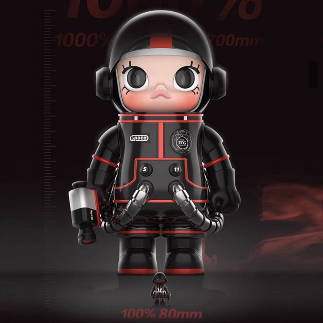 泡泡玛特Molly x EDG 100% Mega珍藏系列