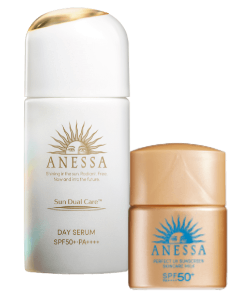 日本ANESSA安耐晒 UV防晒美容乳液30ml+旅行装防晒霜12ml (两款都是SPF50+ PA++++)