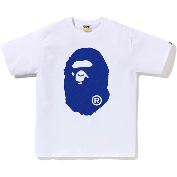 日本Bape 蓝色猩猩印花T恤  L码