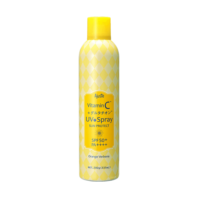 日本AJUSTE 维生素C+谷胱甘肽冷感防晒喷雾 SPF50+ PA++++ 200g Orange Verbena 冷感速干