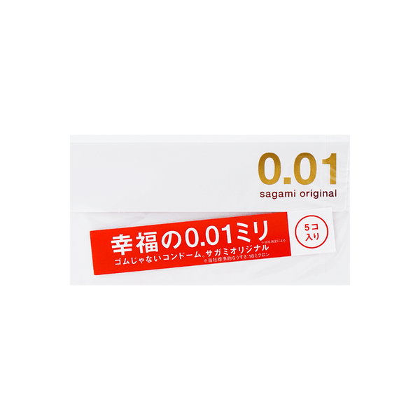 日本SAGAMI相模 幸福001 超薄0.01安全套 裸感避孕套 5枚入