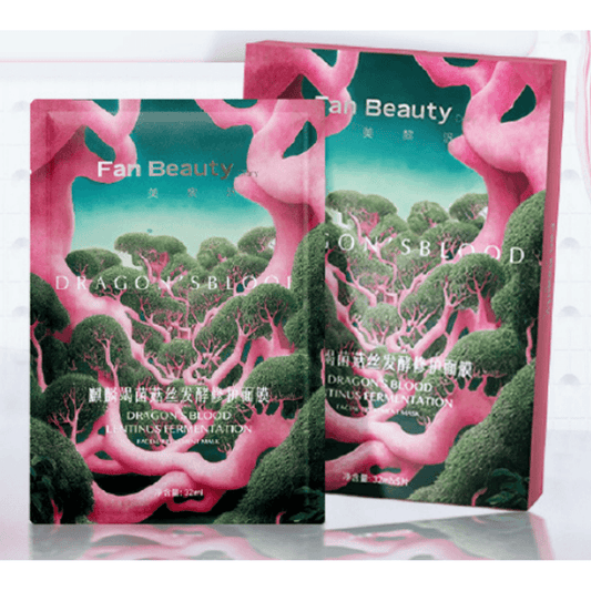 FAN BEAUTY麒麟竭菌菇丝发酵修护⾯膜龙血面膜急救补水保湿修复舒缓祛红维稳强韧 32ml*5片
