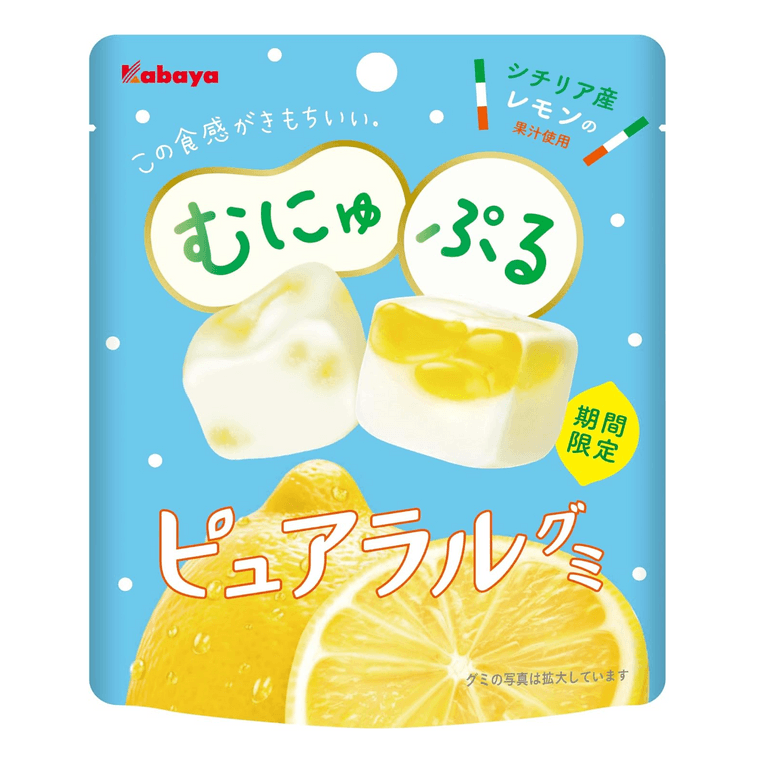 日本KABAYA 期限限定 软糖与棉花糖的结合 夏季限定柠檬果汁夹心软糖 45g