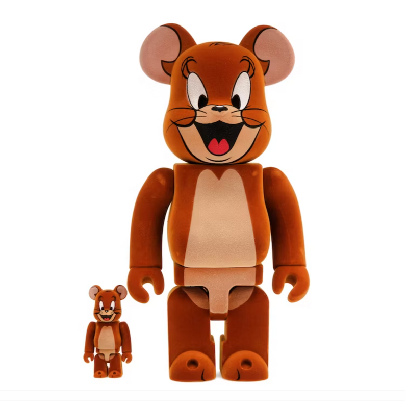 Bearbrick Tom and Jerry: Jerry Flocky 100% & 400% Set