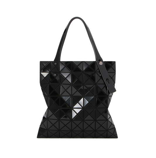 BAO BAO ISSEY MIYAKE 日本三宅一生 7格小方格托特包 亮面黑色