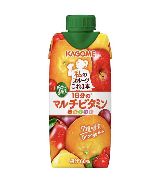 Kagome 1日分复合维生素7种水果混合橙子果汁 330 毫升