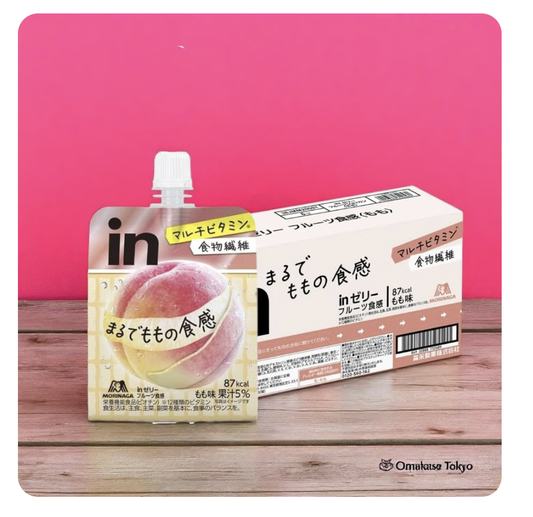 日本MORINAGA森永 桃子果肉食感果冻 150g【0脂低卡】【富含12种维生素】