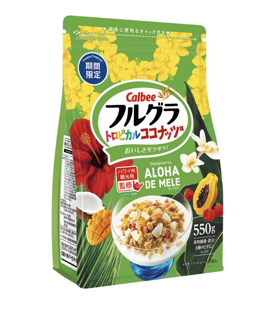Calbee 卡乐比 夏威夷旅游局监制混合谷物麦片 热带椰子味 550g
