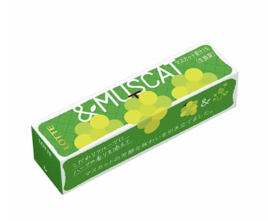 乐天 & MUSCAT 口香糖 麝香葡萄味 9枚
