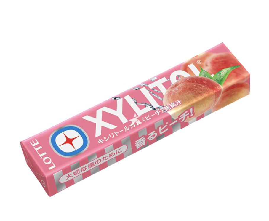 LOTTE 木糖醇护齿口香糖（桃子味）14粒