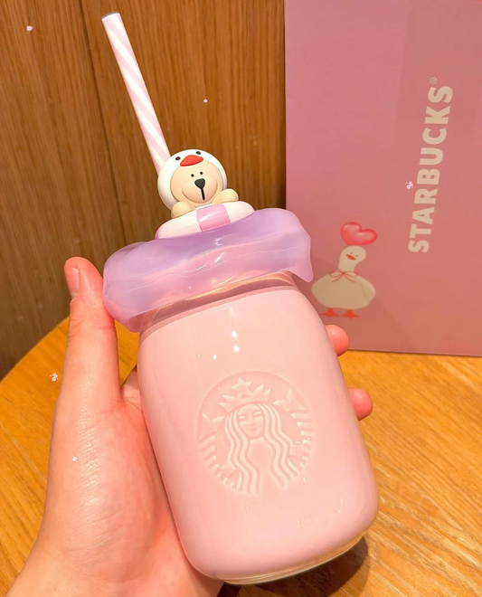 星巴克 甜星噗噗鸭系列 奶瓶造型马克杯 355ml