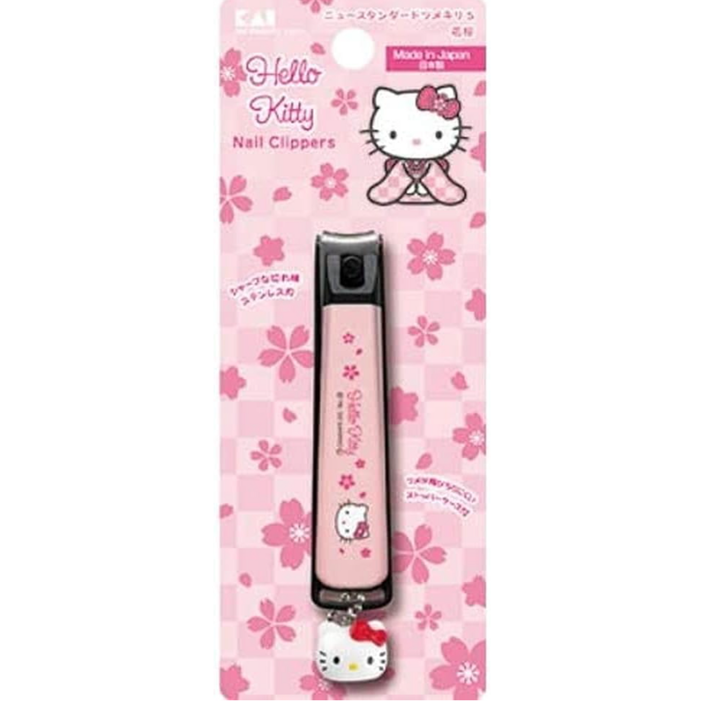日本KAI贝印 不锈钢防飞溅指甲刀指甲剪 HELLO KITTY  S size
