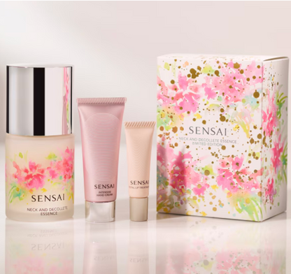 日本SENSAI 春日限定颈霜礼盒 ｜颈霜+护手霜20ml+唇膏5ml