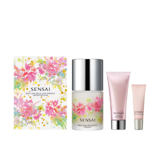 日本SENSAI 春日限定颈霜礼盒 ｜颈霜+护手霜20ml+唇膏5ml