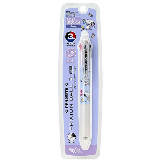 日本百乐史努比Peanuts Frixion Ball 3 Slim Hello Kitty 圆珠笔0.38mm黑色红色蓝色按动式