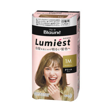 日本KAO花王 Lumiesto 白发用染发剂 1M哑光灰 108g