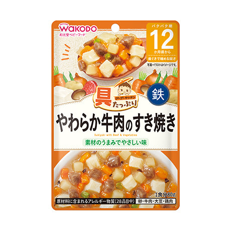 日本WAKODO和光堂即食宝宝辅食 牛肉寿喜烧 12个月+