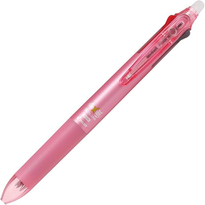 日本百乐Frixion Ball Slim 0.5mm三色可擦圆珠笔 柔粉色
