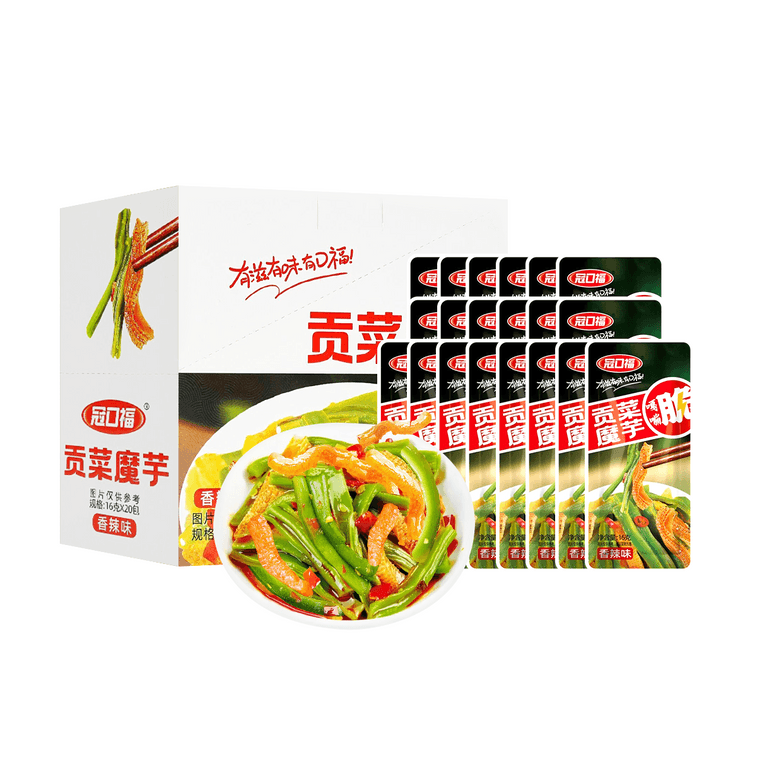冠口福 贡菜魔芋 香辣味 20包入 320g【双倍脆爽】【低卡解馋小零食】