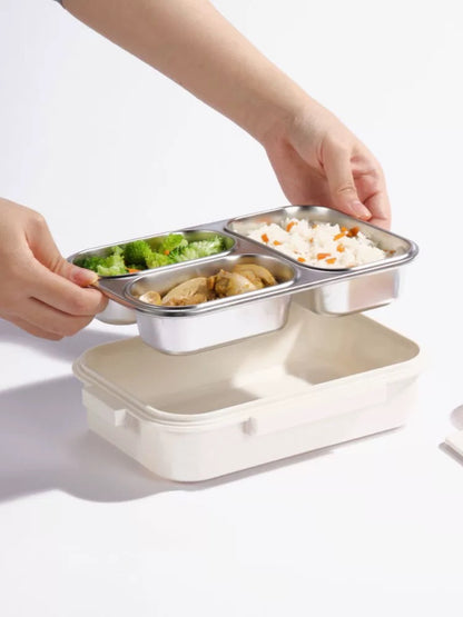 UPCO昂蔻 304不锈钢分格保温饭盒 可微波