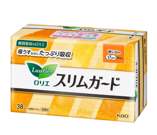 日本KAO花王 LAURIER乐而雅 护垫 17cm 38片