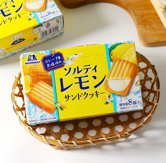 日本森永岩盐夹心饼干 柠檬味