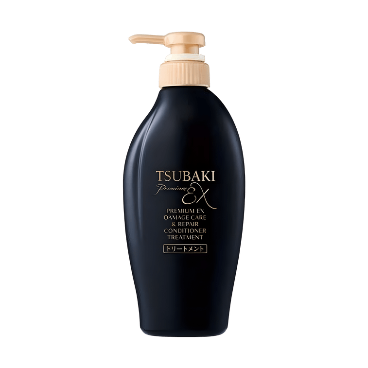 日本资生堂 TSUBAKI丝蓓绮 新版黑椿奢华黑离子修护强效EX护发素 450ml 烫染严重受损修复