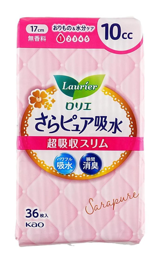 日本KAO花王 LAURIER乐而雅 消臭吸水护垫 花香 17cm 36片
