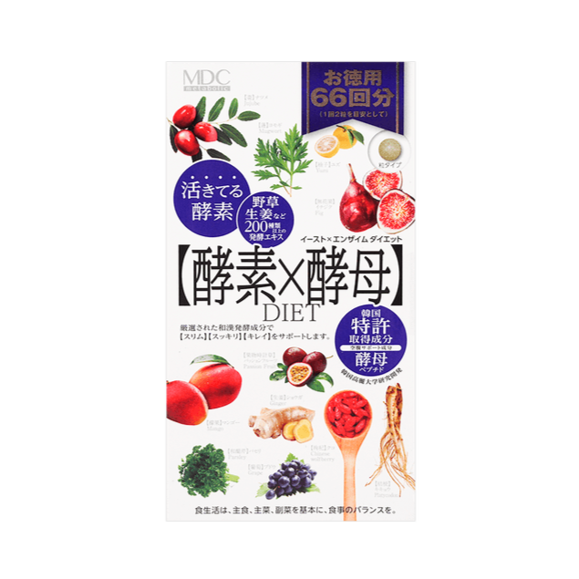 日本MDC METABOLIC 酵素×酵母活性发酵 双效纤体减重 132粒入66回分
