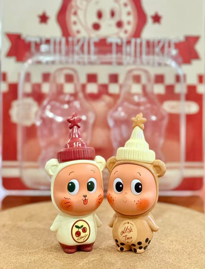 POP MART泡泡玛特 星星人波霸奶茶x 樱桃冰茶 手办