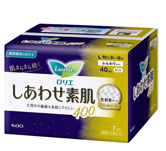 日本KAO花王 LAURIER乐而雅 素肌 40cm 7片