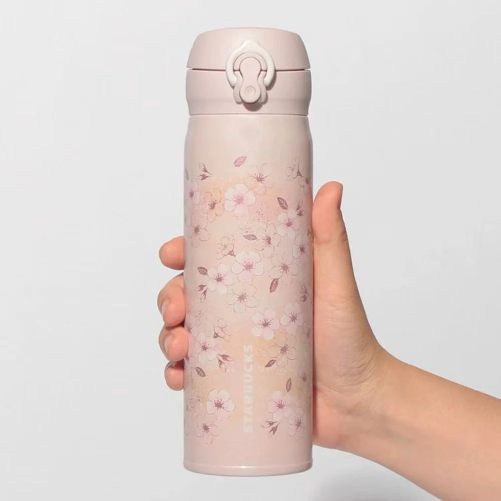 日本星巴克 26年樱花季 粉色樱花保温杯 500ml