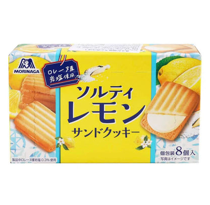 日本森永岩盐夹心饼干 柠檬味