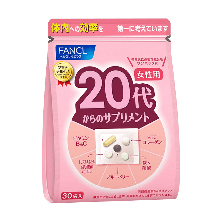 日本FANCL芳珂 20岁女性综合维生素 30袋入