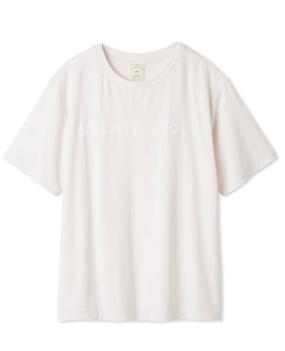 日本GELATO PIQUE 春夏新品 简约字母居家睡衣T恤+满印小熊长裤 粉色